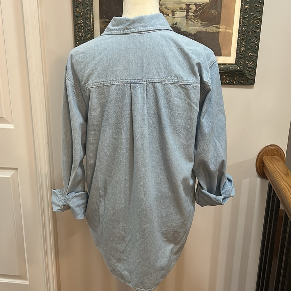 Vintage Disney Halloween Embroidered Denim Button Down - Picture 8 of 12